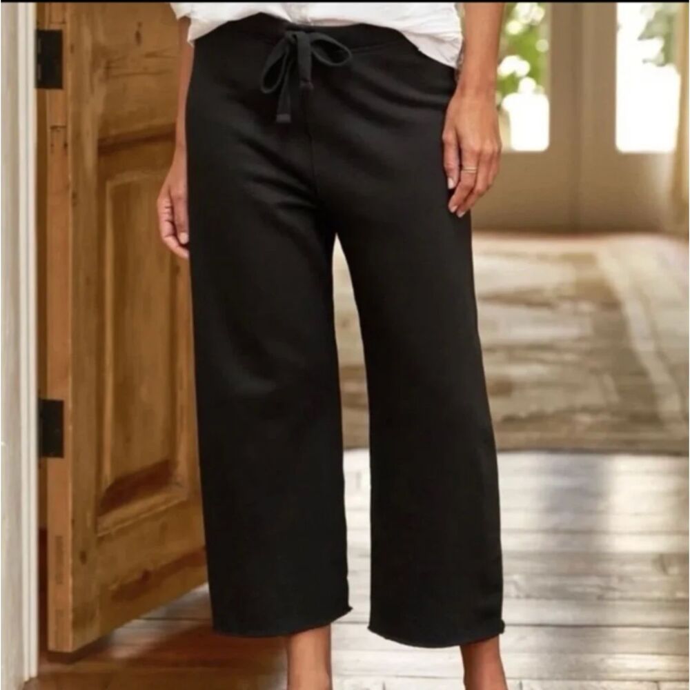 Frank & Eileen Sweatpants Womens Large Black Catherine Wide Leg